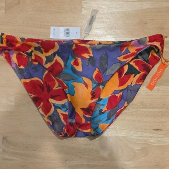 NWT - OOKIOH Women's Size XL Flowered Bikini Bottom - Picture 1 of 3